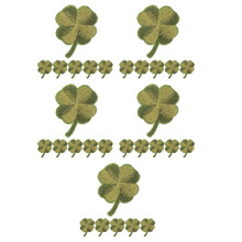 50Pièces Patch Brodé Feuille Verte En Rayon Pour Vêtements Sacs