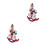 2Pièces Figurines Casse- En Bois Rouge Décor De Noël Miniature 1