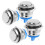 4Pièces Boutons Solides Pour Maison En Métal Argent 1