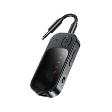 Transmisor y Receptor de Audio  5.4 Multipunto 2 en 1 con Entrada AUX de 3,5 mm, Reproducción de Tarjeta TF y Micrófono.