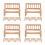 16Pièces Banc Miniature En Bois Beige Pour 5