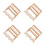 16Pièces Banc Miniature En Bois Beige Pour 6