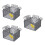 3Pièces Mini En ABS Grise Pour Enfants Et Décorations Jardin 3