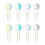 1Ensemble Clips Métal Colorés Avec Pompon Pour Usage 6