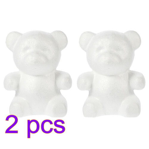 4Pièces Moulages Ours Blancs En Mousse Pour Décoration DIY 1