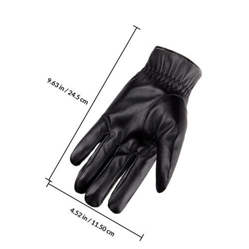 1Paire Cuir Hiver Écran Tactile Résistants Vent 1