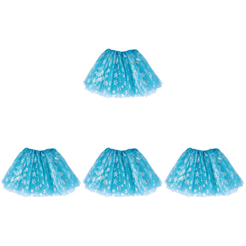 4Pièces Jupe Tutu En Tulle Polyester Pour Fête Danse