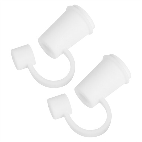 2Pièces Capuchons En Silicone Blancs Pour Antipoussière