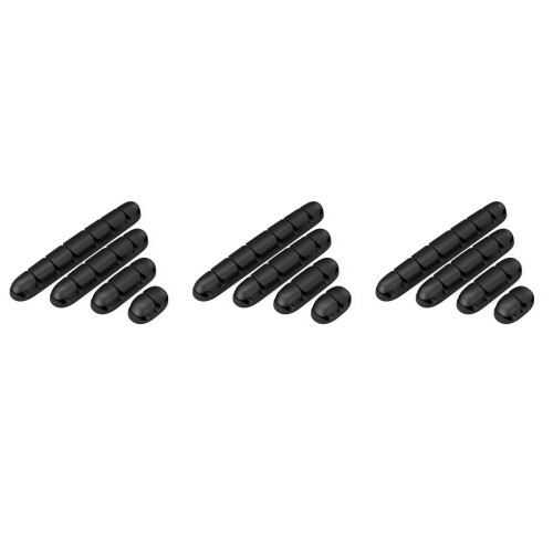 12Pièces Clips Câble En Silicone Organiseur De Bureau Polyvalent