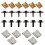 24Pièces Fixations Cache Protection Acier Inox Multicolores 1