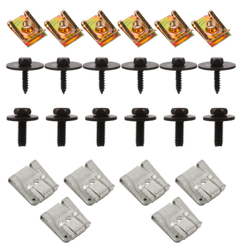 24Pièces Fixations Cache Protection Acier Inox Multicolores