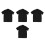 4Pièces Tablier Courte Manche Xxl Pour Coiffeur Nylon Noir 1