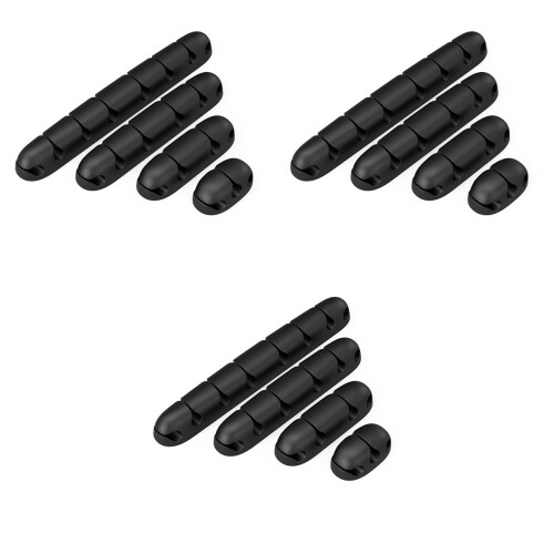 12Pièces Clips Câble En Silicone Organiseur De Bureau Polyvalent 2