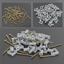 Kit de 100 Chevilles et Vis pour Plaques de Plâtre, avec Tube D'Expansion Anti-Rotation et Vis D'Ancrage pour Plaques de Plâtre