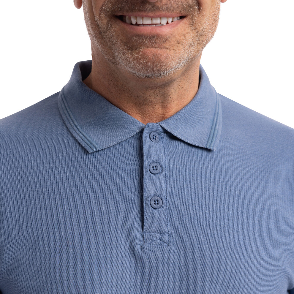 Trespass (L, Denim ) Mens Casual Button Up Polo Shirt Brave Blue