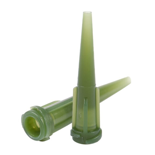 400 Pezzi Plastica Verde Conica Pinhead Glue Liquid Dispenser Needles 14G 1