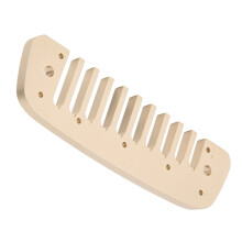 Peigne d'harmonica - pièce 10 trous - 104 x 31,8 x 5,6 mm - doré