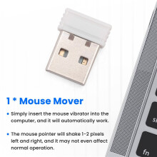 Mouse Jigglers Mover Undetectable Automatic USB Port Shaker Wiggler for Laptop Keeps Computer Awake Mouse Movement White