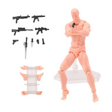 Figurines D'Action, Modèles de Dessin, Figurine D'Artiste, Modèle de Peinture avec Support et Accessoires pour Artistes, Homme B