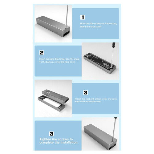 New 20G M.2 Solid State Drive Box NGFF-NVME Dual Protocol External Reading Notebook Mobile Phone Office Use Short 1