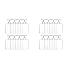 32 Peças Molduras de Acrílico Porta-Chaves Porta-Chaves Inserção de Fotos Chaveiro em Branco para Artesanato DIY 2,2 X 3 Polegadas