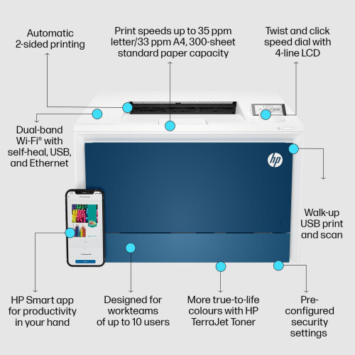 HP HP Color LaserJet Pro 4202dw Printer 1