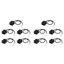 10X RJ9 4P4C Stecker auf Doppelte Buchse Anschluss Headset Adapter VerläNgerungs Kabel Telefon Adapter Kabel Telefon Telefon VerläNgerungs Kabel
