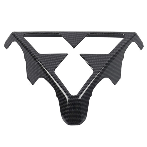 for  Eclipse  2018 2019 Car Front Grill Centre Logo Frame Central Panel Cover Trim Sticker,Carbon Fiber