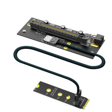 Adaptador M.2 M-Key 2242/2260/2280 para PCI-e 4.0 X16 com Cabo de Extensão Oculink SFF-8612 para Placa Gráfica Externa