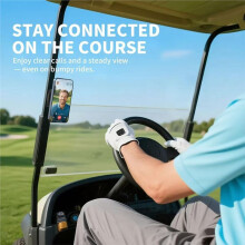 Magnetic Cart Phone Holder, Accessories 360 Rotation Phone Mount for Cart, Golfers Must Haves Gadgets