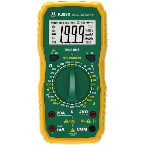 KJ Professional Photovoltaic Multimeter: 1500V  Voltage, True RMS,Battery Test Mode,Capacitance,for Solar Panel & System Main
