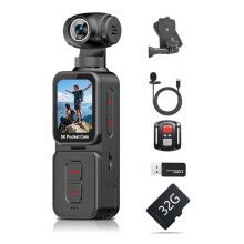 Videocamera Sportiva Antion 5K con Obiettivo Grandangolare Autorotante A 270, Videocamera Portatile con 32 GB di Memoria.