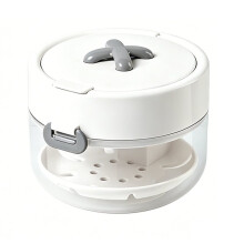 Portable Double-Layer Denture Case with Cleaning Brush Storage Box Donut Braces Orthodontic Retainer Braces Organizer