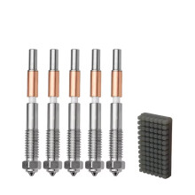 Para Bico de Aço Endurecido para QIDI 4 de 0,4 mm com Remoção Rápida e Escova de Silicone - Acessórios para Impressora 3D
