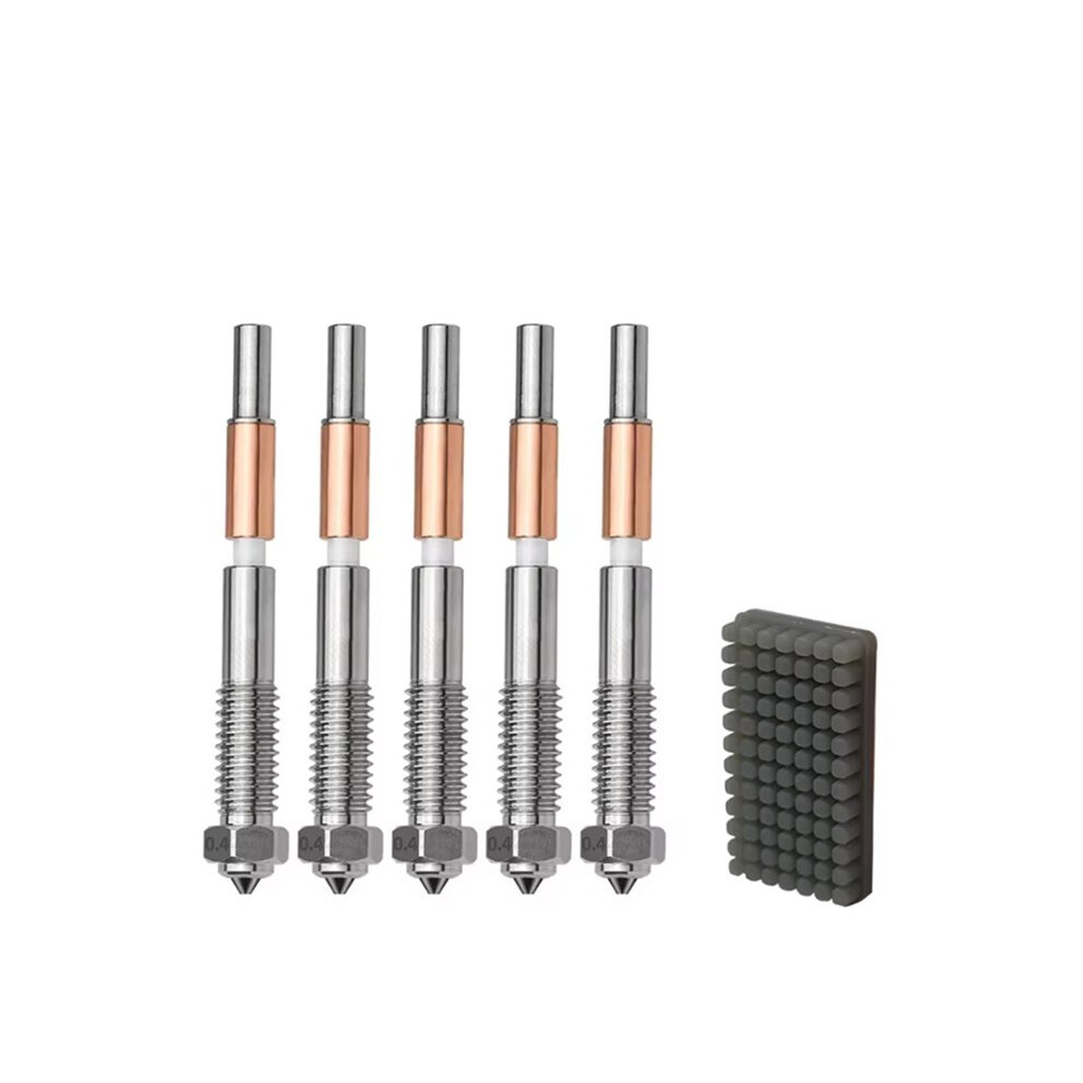 For Qidi 4 Hardened Steel Nozzle 0.4Mm Quick Removal Nozzles With Silicone Brush 3D Printer Accessories Saudism