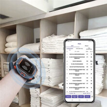 Tragbarer UHF-RFID-Uhrenleser 902-928 MHz, Drahtloser -Armband-Tag-Leser für die Lager- und Wäschereiverwaltung