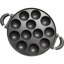 1pc 12Hole Cooking Cake Pan Cast Iron Omelette Pan Non-Stick Cooking Pot Breakfast Egg Cooker Cake Mold Kitchen Cookware