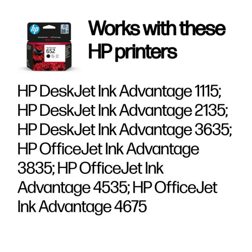 HP HP 652 Original Black 1