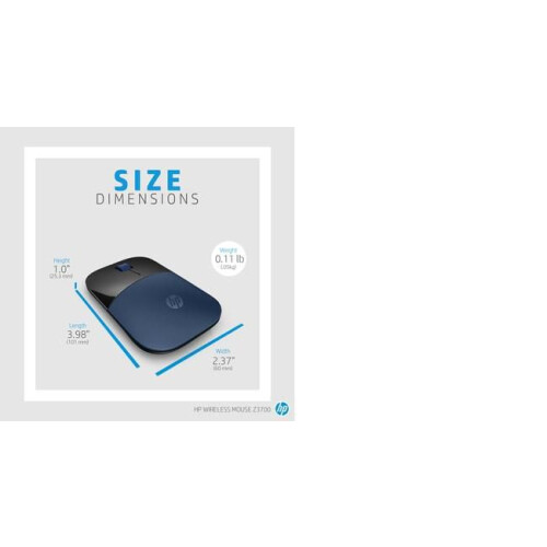 HP HP Z3700 Blue Wireless Mouse 2