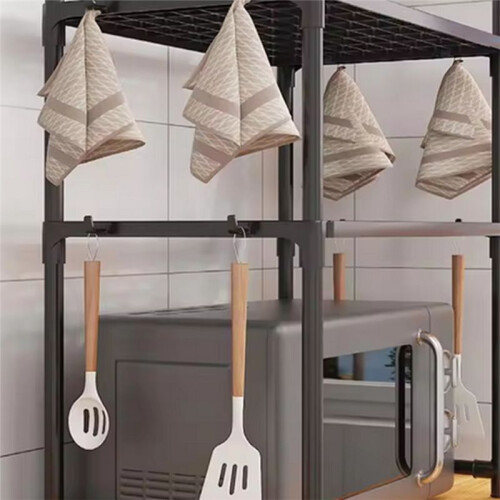 Kitchen Storage Rack Multi-Layer Microwave Rack Adjustable Standing Countertop Condiment Oven Shelf Kitchen Accessorie B 2