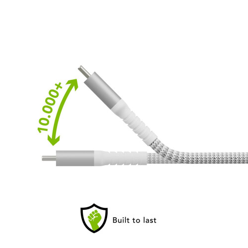 Cable USB - DBRAMANTE1928 - rchargPro - 2,5 m - USB C - 100W - Blanco 2