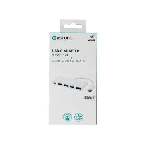 eSTUFF USB-C to USB 3.0 x 4 Charging Hub 1