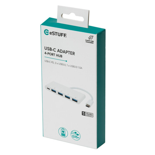 eSTUFF USB-C to USB 3.0 x 4 Charging Hub 2
