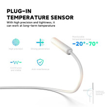 Prise Intelligente avec Thermostat Programmable, Télécommande, Interrupteur D'Alimentation, Compatible avec Application Mobile et Commande Vocale,