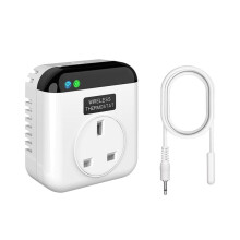 Prise Intelligente avec Thermostat Programmable, Télécommande, Interrupteur D'Alimentation, Application de Contrôle, Commande Vocale, Prise