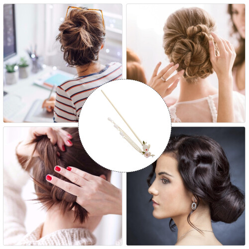 Chinesischer Haarstab Hase Mit Tasseln Silber Hanfu Haarclip 2