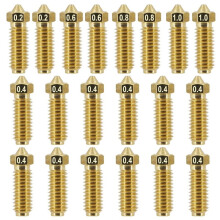 20-Teiliges 3D-Drucker-Düsen-Set, 0,2/0,4/0,6/0,8/1,0 mm Düsen für für Kobra 3, für Kobra 3 Combo, für Kobra S1, für Kobra S1 Combo