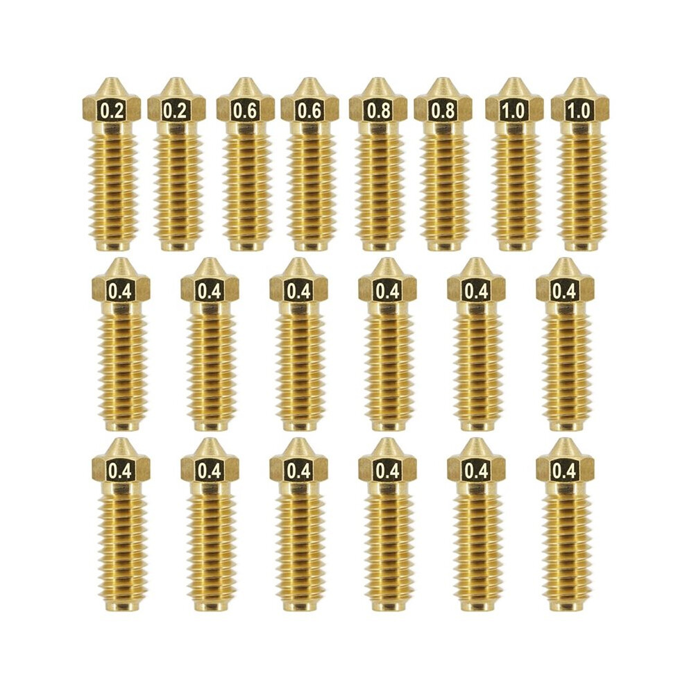 20Pcs 3D Printer Nozzle Kit,0.2/0.4/0.6/0.8/1.0Mm Nozzles For Kobra 3, Kobra 3 Combo, Kobra S1, Kobra S1 Combo 6031447363773