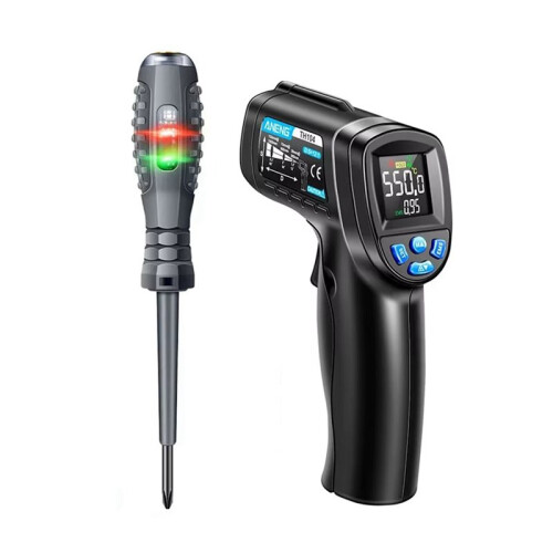 ANENG 104 Infrared Thermometer Industrial Red Light Thermometer VA Screen Pyrometer Voltage Test +TH104-B05  Driver Tools
