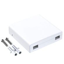 Boîtier de Panneau Fibre Optique Double Port Compatible, Étanche à la Poussière et Utilisable en Extérieur